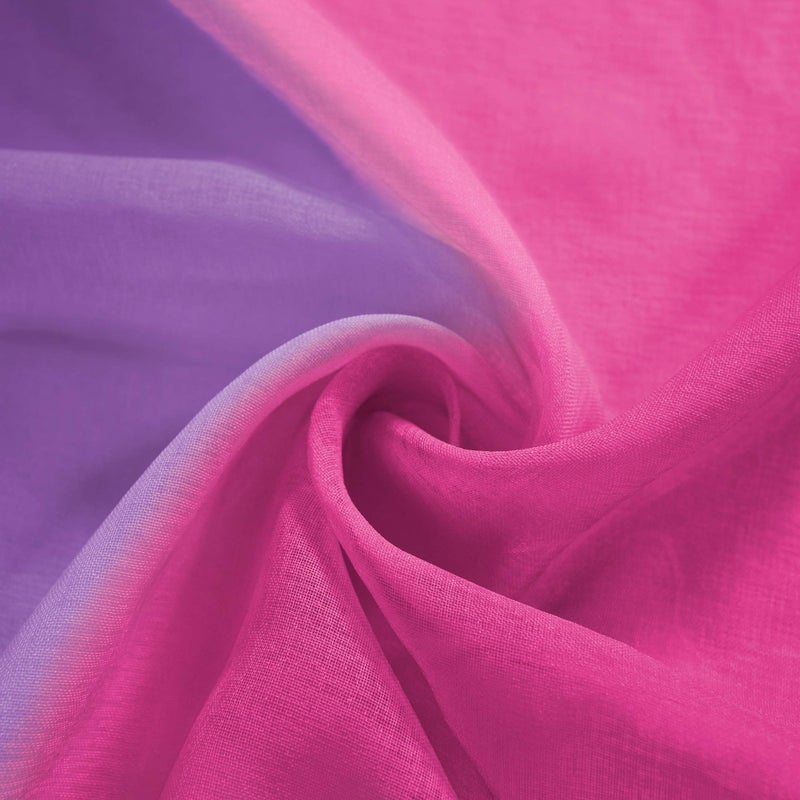KOUFALL Room Decor for Teen Girls Bedroom Decoration Pink and Purple Sheer Kids Curtains Set of 2 Panels 52 x 84 Inch Length - Image 5